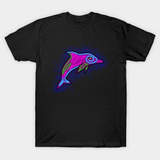 Purple Swirl Dolphin T-Shirt